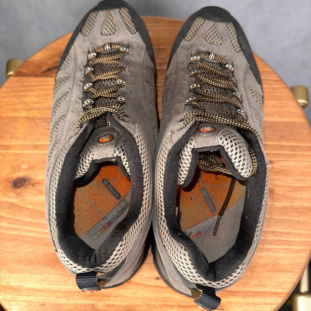 Merrell Mesa Ventilator Hiking Shoes Mens 14 Brown Good Vibram Low Top 80433 - Picture 11 of 13
